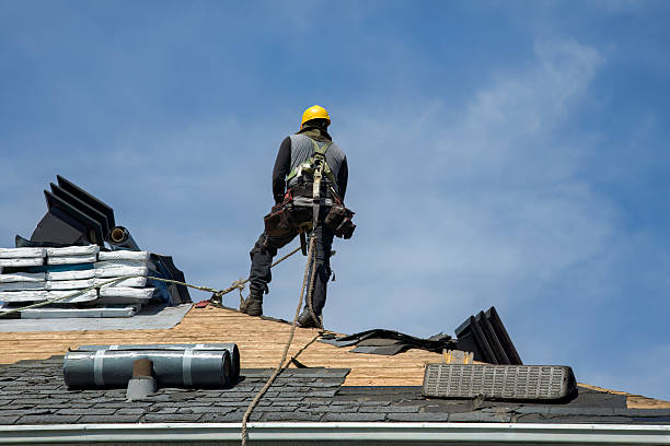 Professional Gutter Installation technician working in Manchester, OH